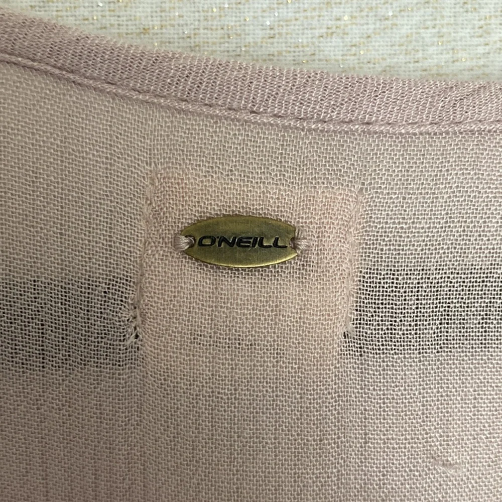 O’Neill Dusty rose button down top /blouse size XL - Picture 5 of 10